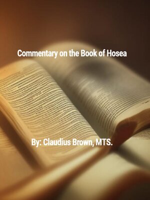 cover image of Commentary on the Book of Hosea